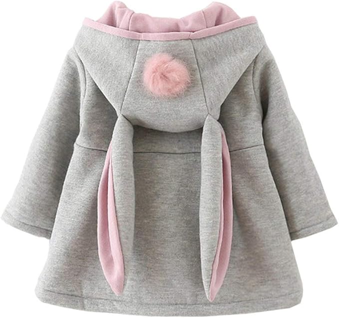 Manteau Enfant Fille à Oreilles de Lapin