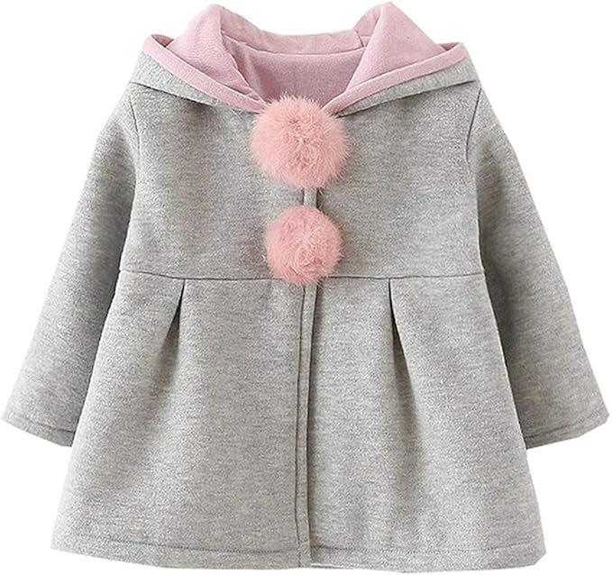 Manteau Enfant Fille à Oreilles de Lapin