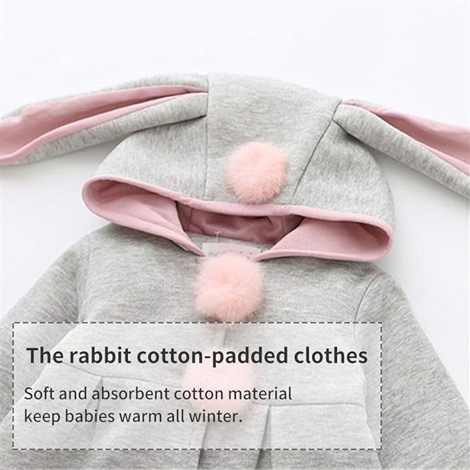 Manteau Enfant Fille à Oreilles de Lapin