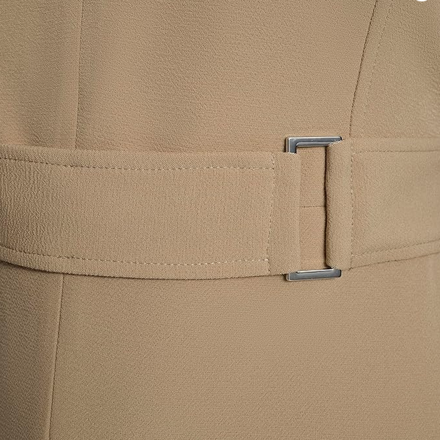 Robe Femme leeveless Jewel Neck Square Ring