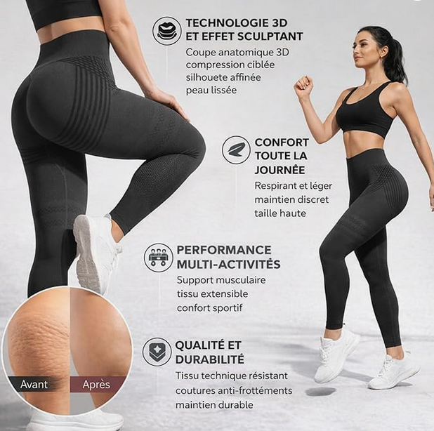 Leggings Anti Cellulite 3D Femme Original