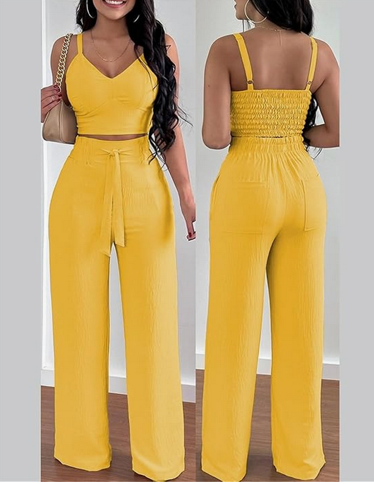 Débardeur Court Décontracté Deux Pièces