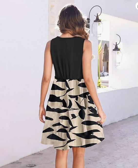 Robe Décontractée Femme Été Col en V