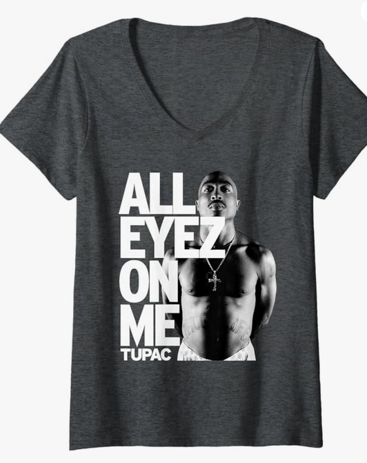 T-Shirt avec Col en V Tupac