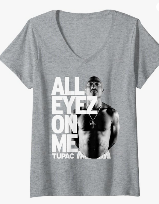 T-Shirt avec Col en V Tupac