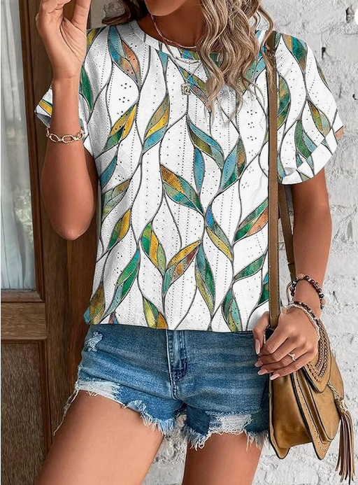 T-Shirt Femme Été Chemisier Chic