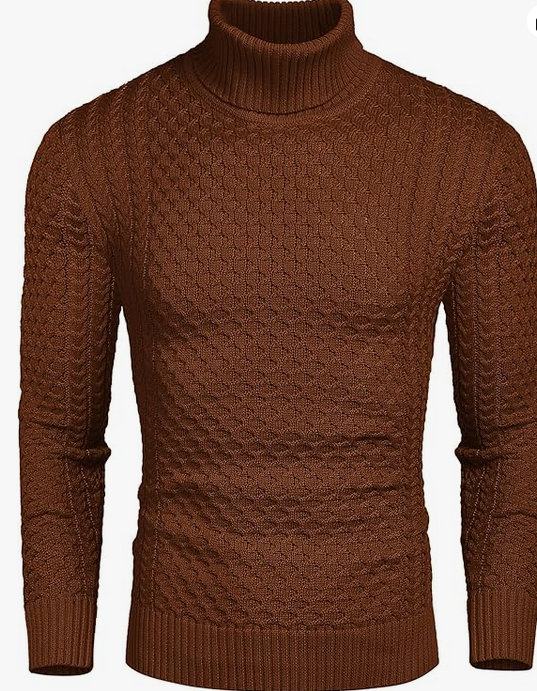 Pull col Rouler Homme Pull Hiver en Tricote