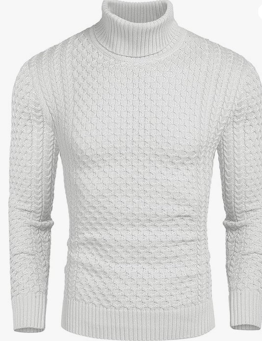 Pull col Rouler Homme Pull Hiver en Tricote