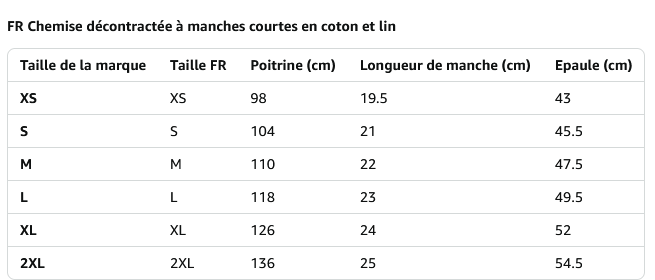 Chemise boutonnée à manches courtes