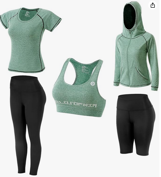 Ensemble de 5 pièces pour femme - Tenue de sport