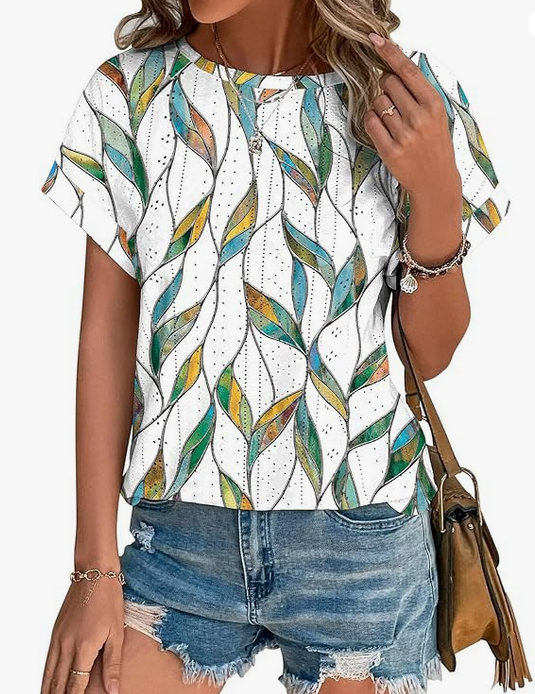T-Shirt Femme Été Chemisier Chic