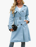 Manteau Jacket Long Col Rabattu