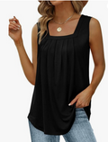 Top Femme Col Carré sans Manches