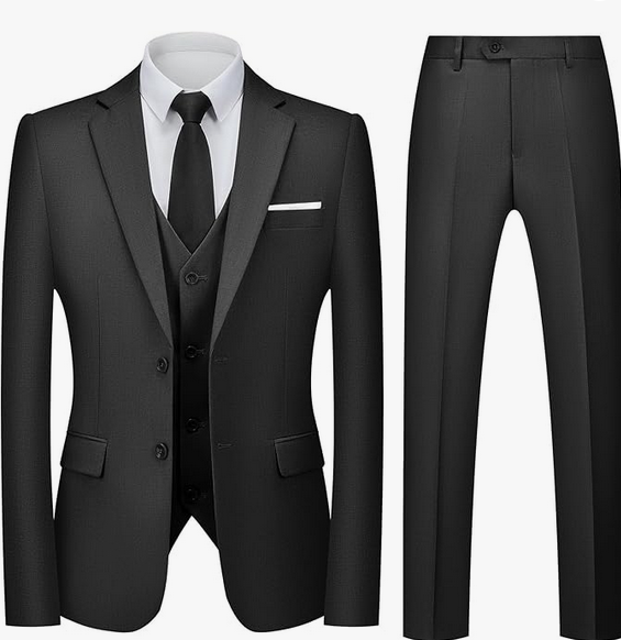 Costumes Hommes Slim Fit 3 Pièces à Deux Boutons