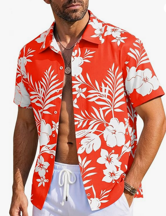 Chemise hawaïenne à manches courtes