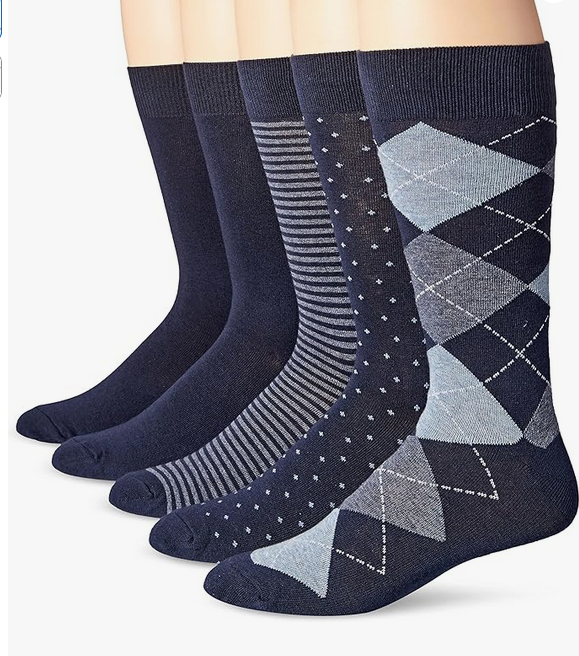Lot de 5 Chaussettes Habillées Confortables À Motifs 41-45
